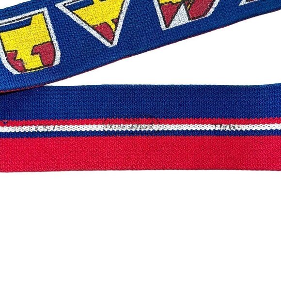 Peter Max Vintage 70s Pop Art Alphabet Belt Enamel Canvas Signed Blue Red Retro - Picture 5 of 14